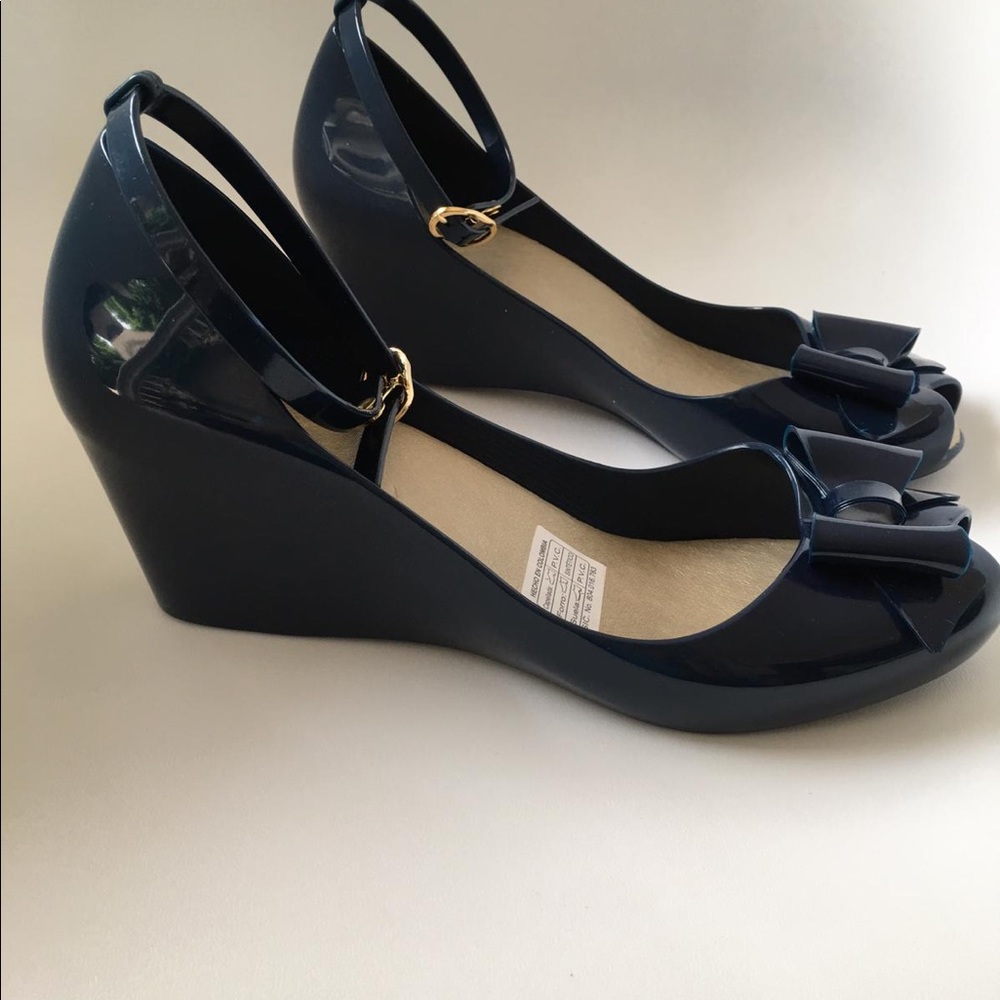 Jelly wedge shoes